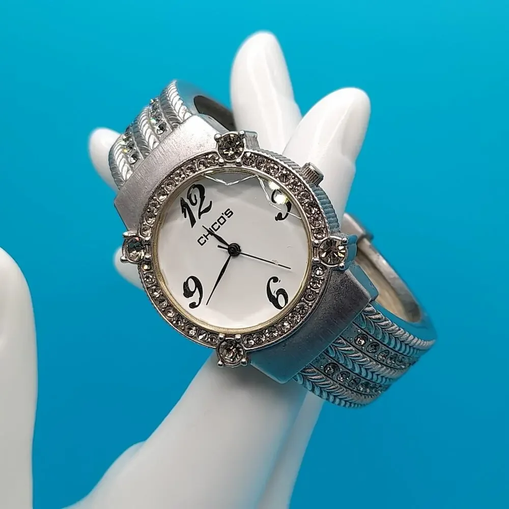 Chico’s Womens Bracelet Cuff Watch, Needs Battery, Japanese Movement